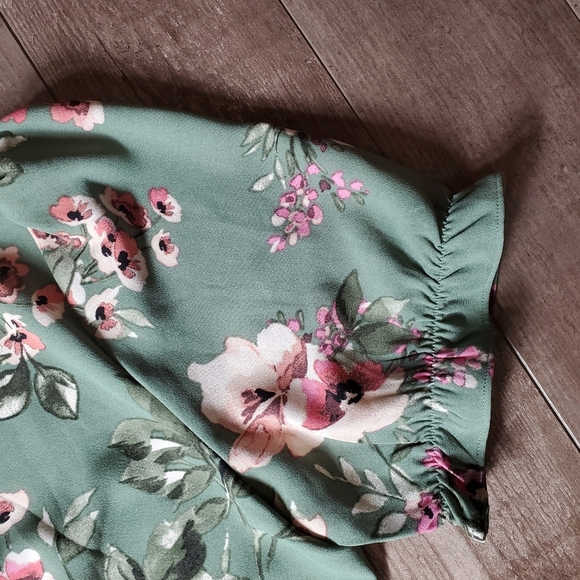 The General Good Sage Green and Pink Cropped Faux Button Front Top Size XL NWOT - Picture 12 of 14